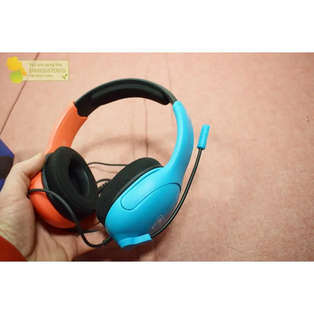 Turtle Beach Nintendo Switch Airlite Fit Wired Gaming Headset Neon Blue/Red
